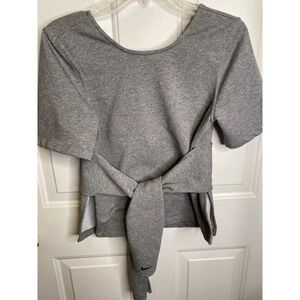 Nike Studio Tie-Front Stretch Jersey Cropped Top Size Small